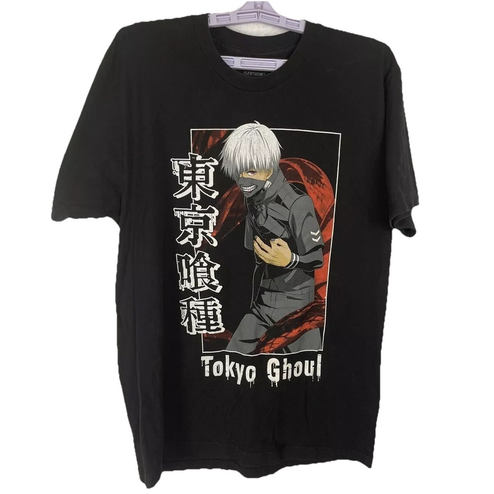 Tokyo Ghoul Anime Funimation Exclusive Black Graphic Tshirt Size M Gamer‎ Skater